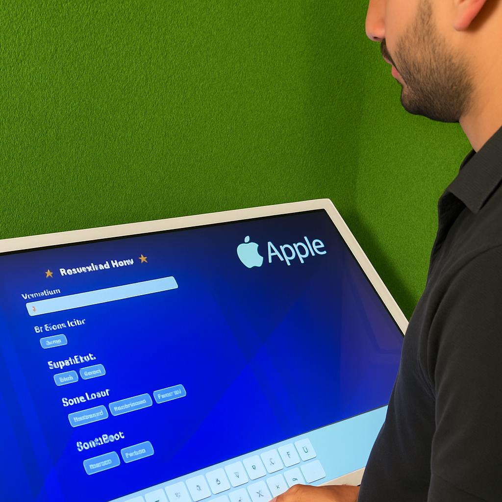 Young Emirati guest using AI Poem Generator kiosk in Dubai, creating personalized Arabic or English poem with instant printout and event branding